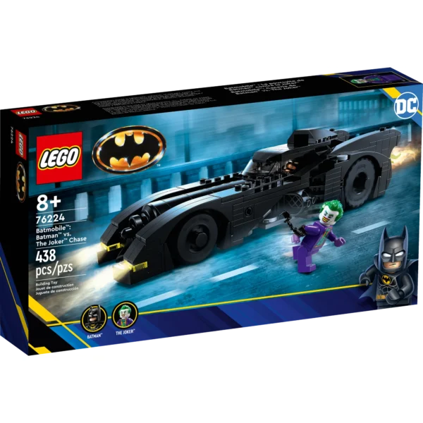 LEGO DC Batmobile: Batman vs. The Joker Chase Set, Iconic 1989 Batmobile Car Toy and 2 Minifigures, Dark Knight's Vehicle Model with Batarang, Super...