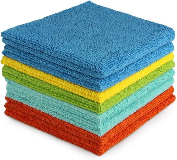 AIDEA Microfibre Cloth Pack of 8, Multifunctional Reusable Cleaning Cloths, Lint Free Streak Free Washable Cloth Duster for House, Kitchen, Car, Motorbike,...