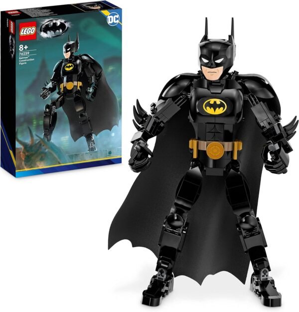 LEGO DC Batman Construction Figure, Super Hero Buildable Toy with Cape, Based on the 1989 Batman Movie, Collectible Set, Gift Idea for Kids 76259