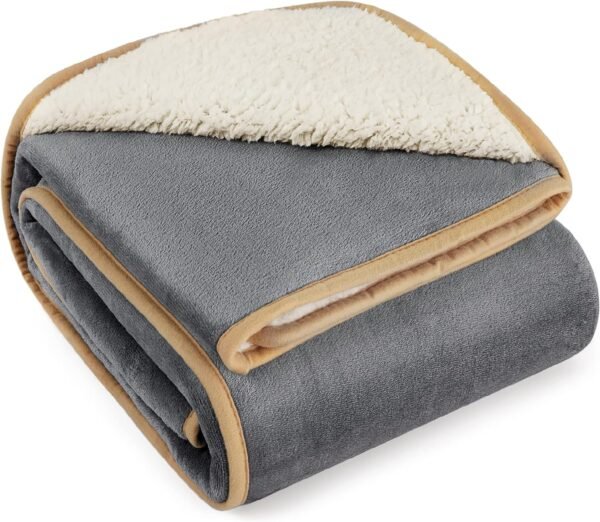 Lesure Waterproof Dog Blanket Washable - 120x100cm Fleece Blanket For Large Dogs and Pets,Personalised Dog Throw Protects Bed and Sofa with Soft Plush, Grey